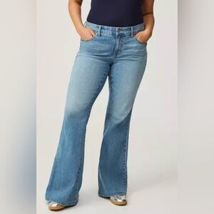 Torrid Perfect Super Flare Vintage Stretch Mid Rise Jean